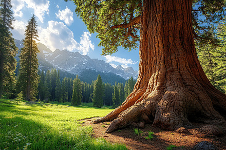 Big sequoia tree in the park, a Nature Photo by AlyaAnd