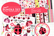 Ladybug Party Red,Pink, an Illustration by Mia's Graphic Design (Thumbnail 2 of 9)