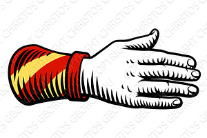 Hand Palm out Back or Rear Vintage, a Person Illustration by Christos Georghiou