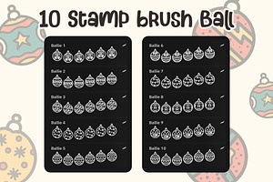 Ballie - 10 Ball Stamp Brushes