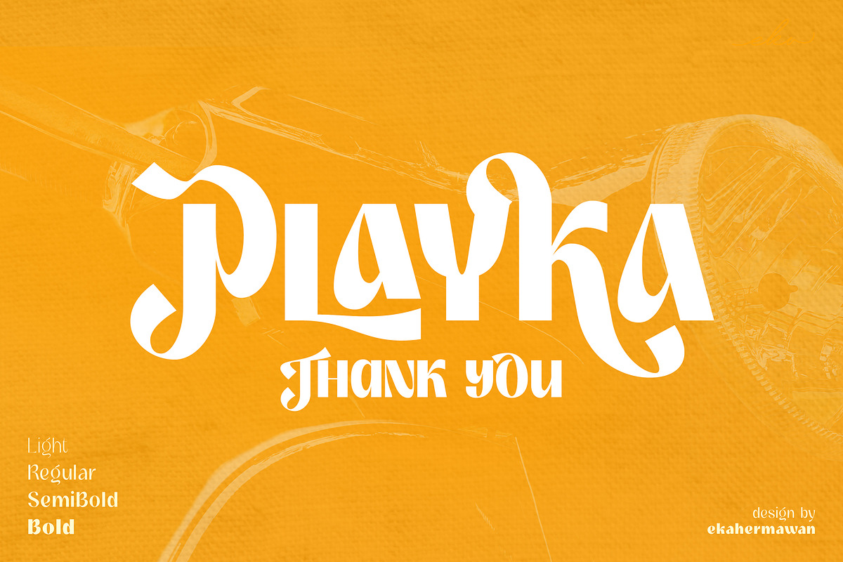 Playka | Unique Display Font, a Sans Serif Font by Ekahermawan (Photo 12 of 12)