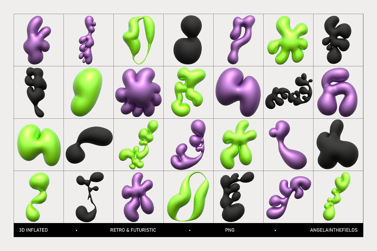 Abstract Retro Blobs Elements, an Object Graphic by angelainthefields (Photo 10 of 10)