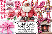 Rose Gold Christmas Clipart, an Illustration by Libby Wishes (Thumbnail 1 of 7)
