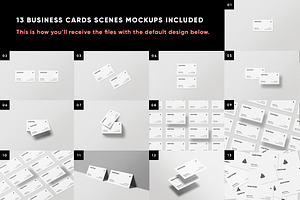 13 Premium Business Cards Mockups