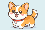 Cute Kawaii Corgi Dog Cartoon, an Animal Illustration by Artpon Illustration (Thumbnail 1 of 3)