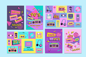 90s Retro Vector Illustration