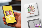 Cute Shopping Bag Cartoon Characters, an Object Illustration by Jocularity Art (Thumbnail 3 of 3)
