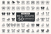 set of butterfly logo design, a Branding & Logo Template by BARONSTD (Thumbnail 1 of 3)