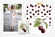 Cherry Watercolor Illustrations, a Food Illustration by Fedulova Art (Thumbnail 9 of 13)