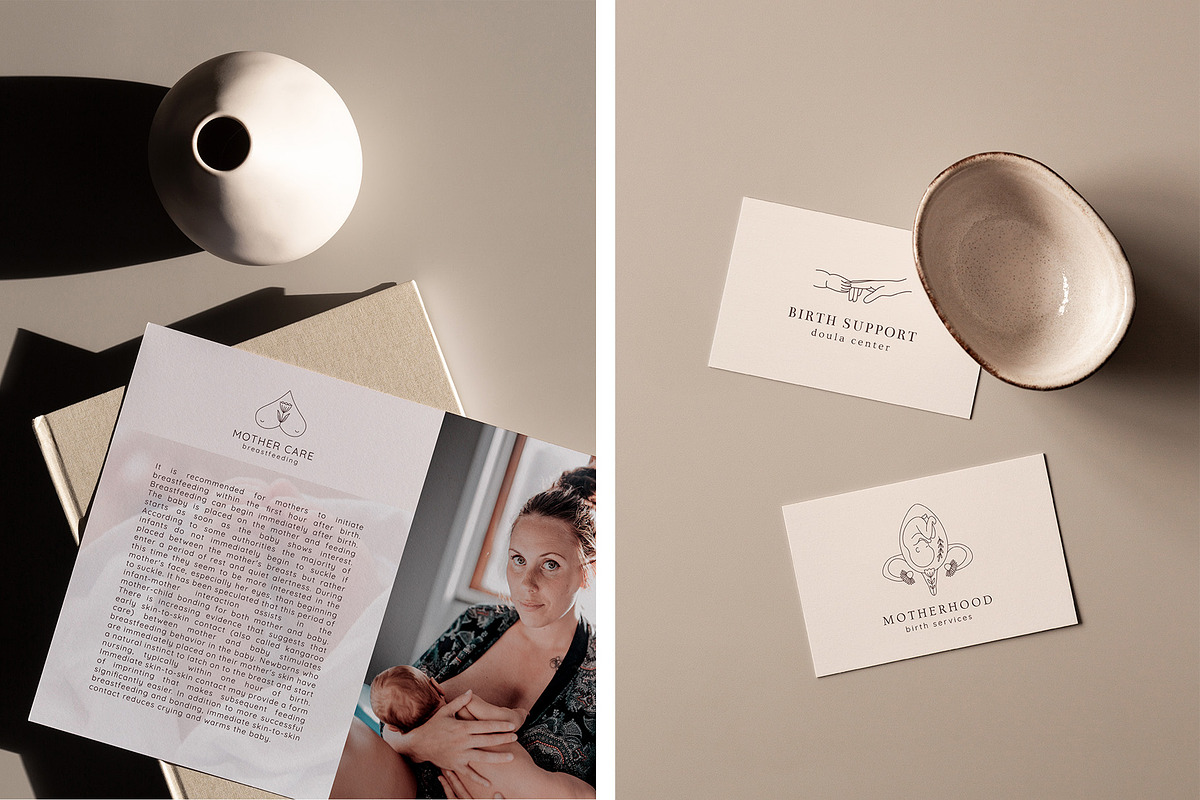 Motherhood logo CANVA & AI, a Branding & Logo Template by Alisovna (Photo 4 of 8)