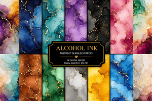 Alcohol Ink Abstract Digital Paper