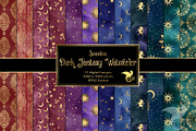 Dark Fantasy Watercolor Patterns, a Texture Graphic by Digital Curio (Thumbnail 1 of 5)