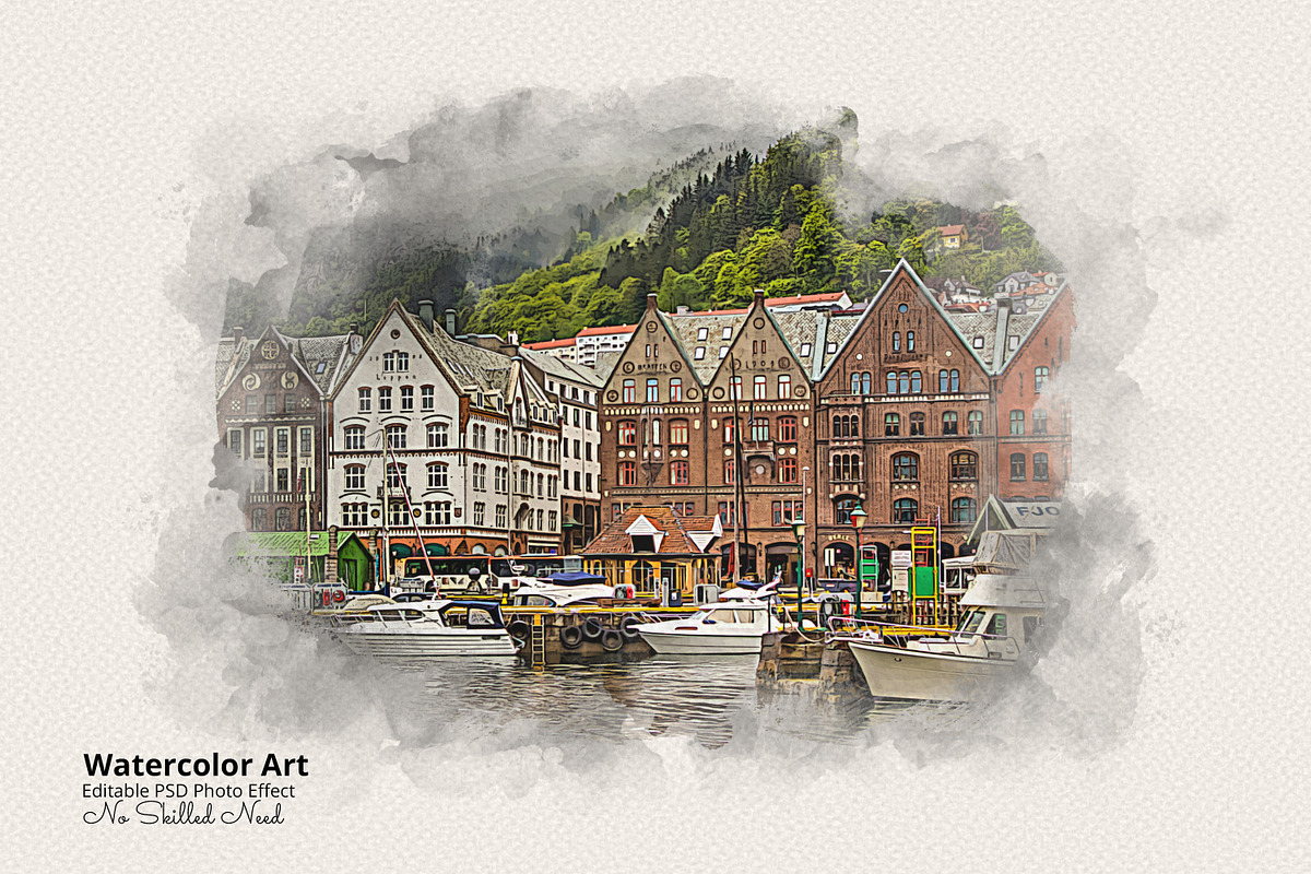 Editable Watercolor Photoshop Effect, an Action Add-On by Photoshop Action (Photo 4 of 17)