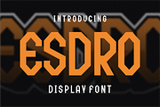 Esdro - Display Font, a Sans Serif Font by lelevien (Thumbnail 1 of 4)