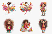 Easter Girl Clipart, an Illustration by CreationArt (Thumbnail 3 of 7)