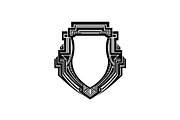 Art Deco Shield Frame SVG Bundle, an Illustration by Creativeshirt (Thumbnail 6 of 31)
