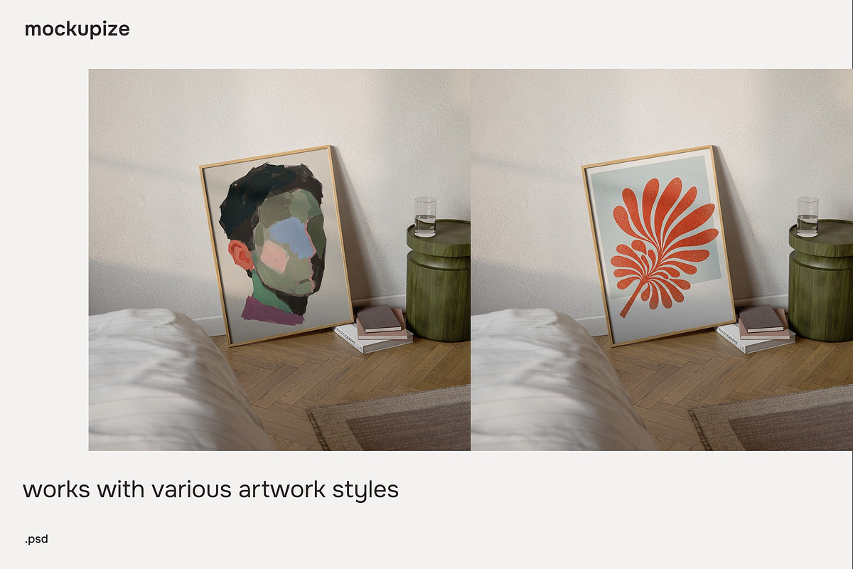 5x7 Bedroom Leaning Frame Mockup, a Household Mockup by mockupize (Photo 6 of 7)