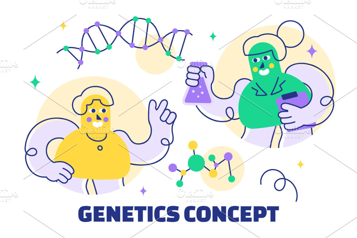 10 Genetics Research Illustration, a Healthcare Illustration by denayunebgt (Photo 4 of 4)