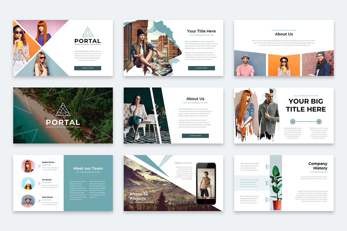 Portal Modern Template Bundle, a Presentation Template by Reshapely (Photo 6 of 36)