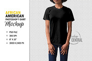 African American T-Shirt Mockup PSD, a Shirt Mockup by HaywireMedia & Mockups (Thumbnail 2 of 3)