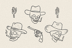 WESTERN SKULL SVG, VECTOR, PNG