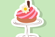 Hand painted bakery set stickers, a Food Illustration by okskukuruza (Thumbnail 2 of 3)