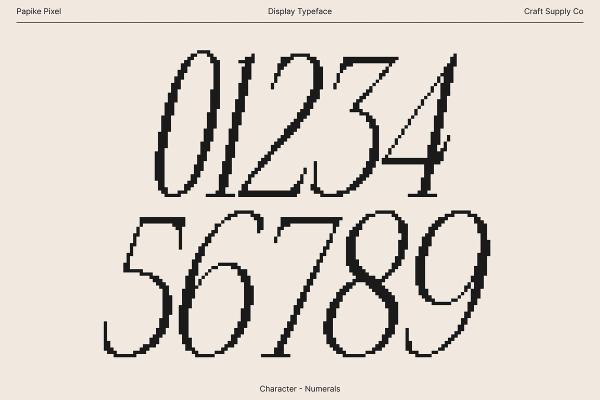 Papike Pixel, a Serif Font by Craft Supply Co. (Photo 5 of 8)