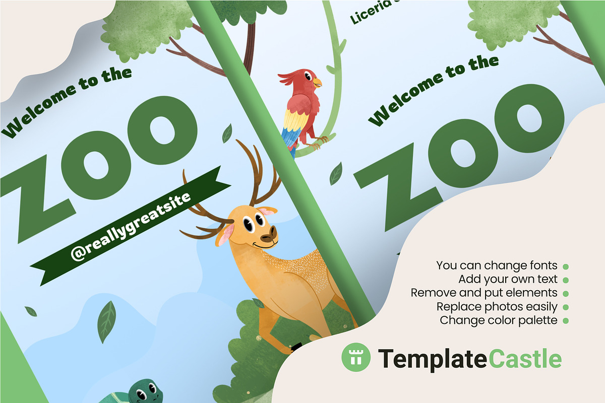 Playful Zoo Welcome for Social Media, a Social Media Template by TemplateCastleStore (Photo 3 of 3)