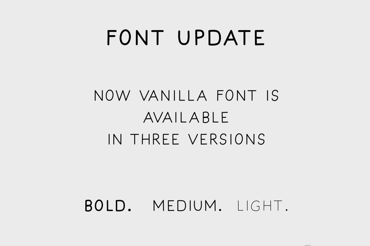 Vanilla - A handmade sans serif font preview 4