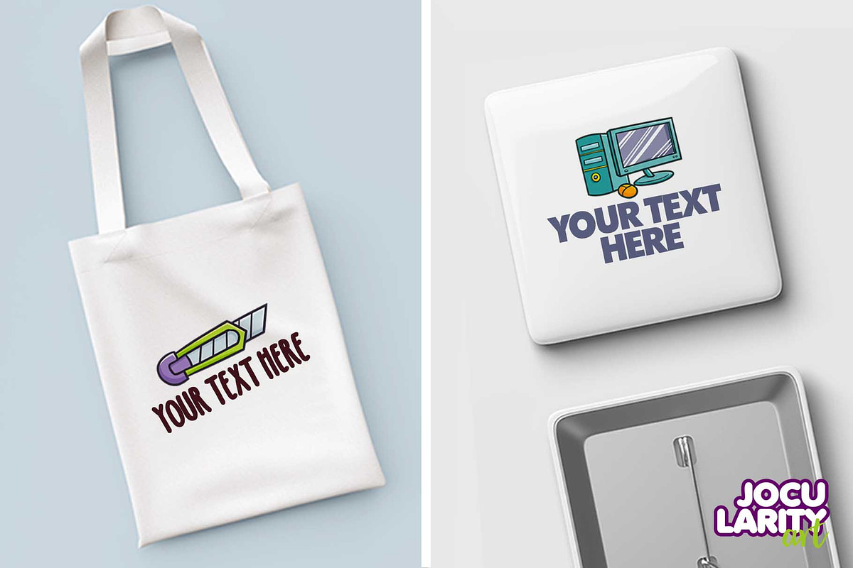 Funny Office Items Cartoon Vector, an Object Illustration by Jocularity Art (Photo 3 of 3)