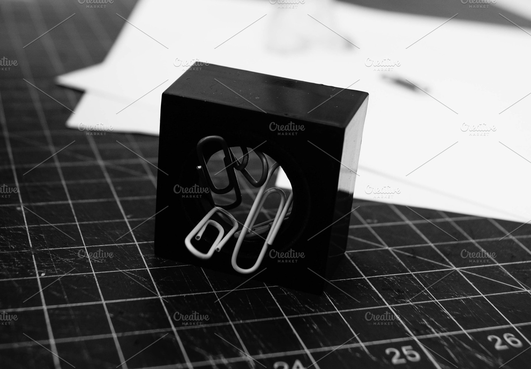 Art Table And Clips Composition