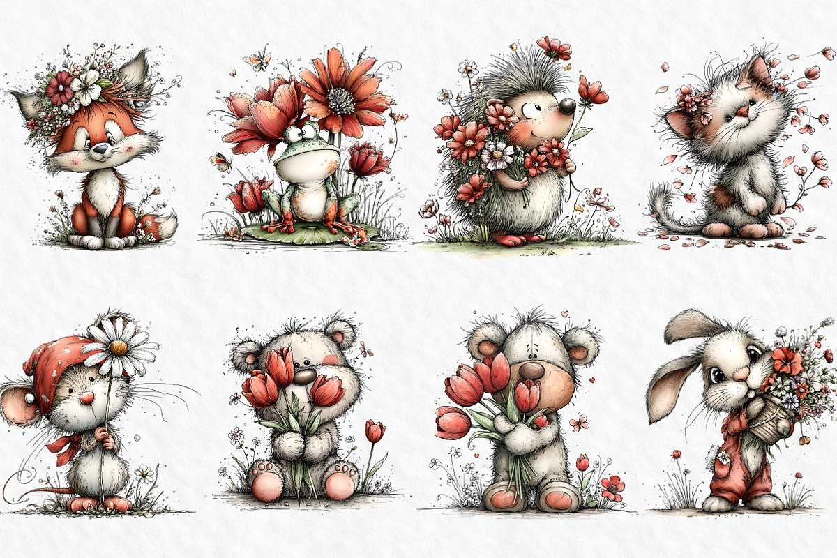 Whimsical Spring Clipart, an Illustration by Watercolor design (Photo 2 of 6)