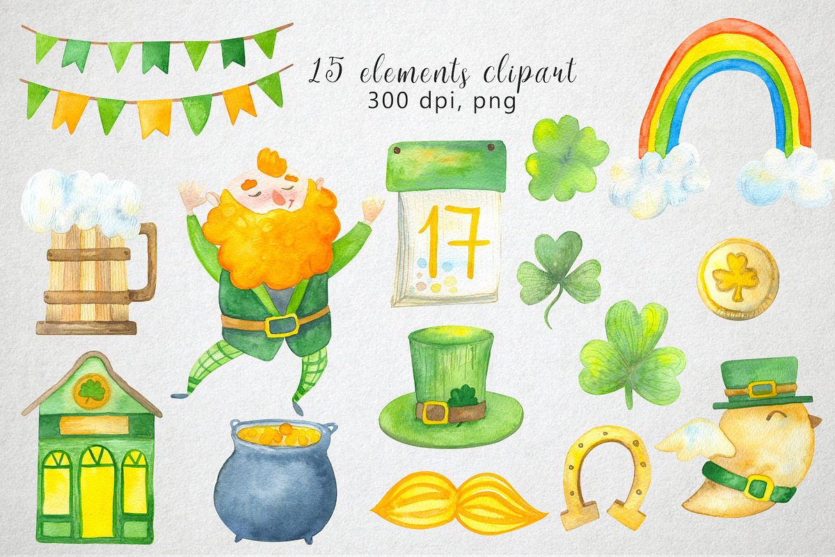 Happy  St.Patrick's Day, a Decorative Illustration by annasokol_ (Photo 2 of 6)