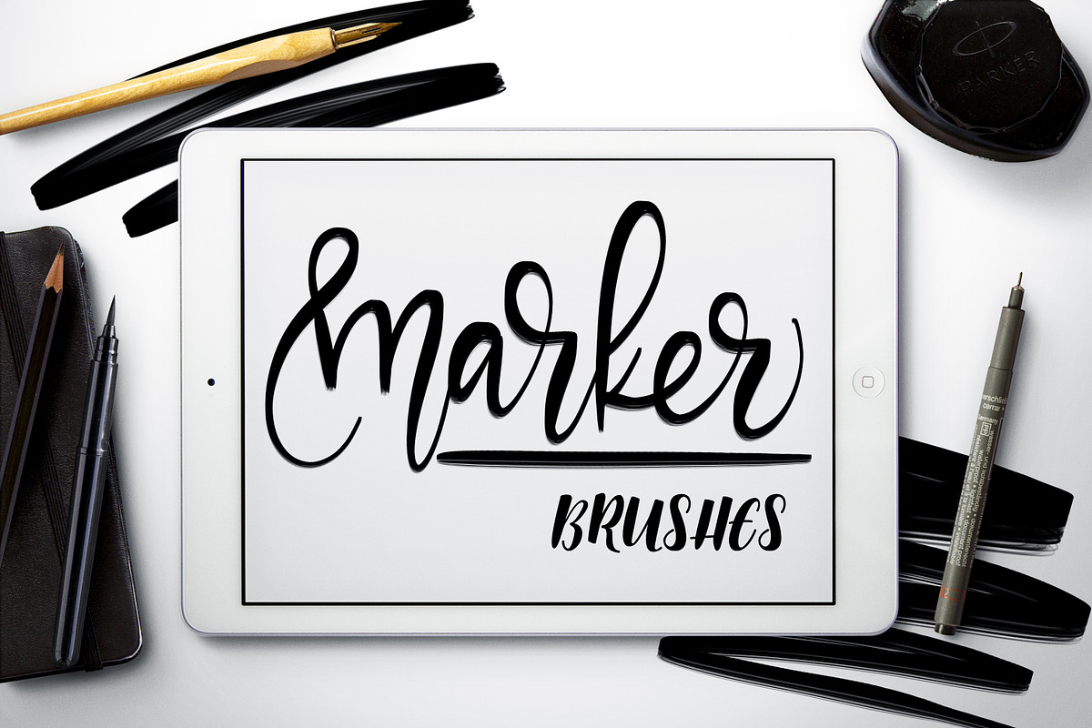 Marker brushes - Procreate, a Brush Add-On by Ale Estrada (Photo 1 of 4)