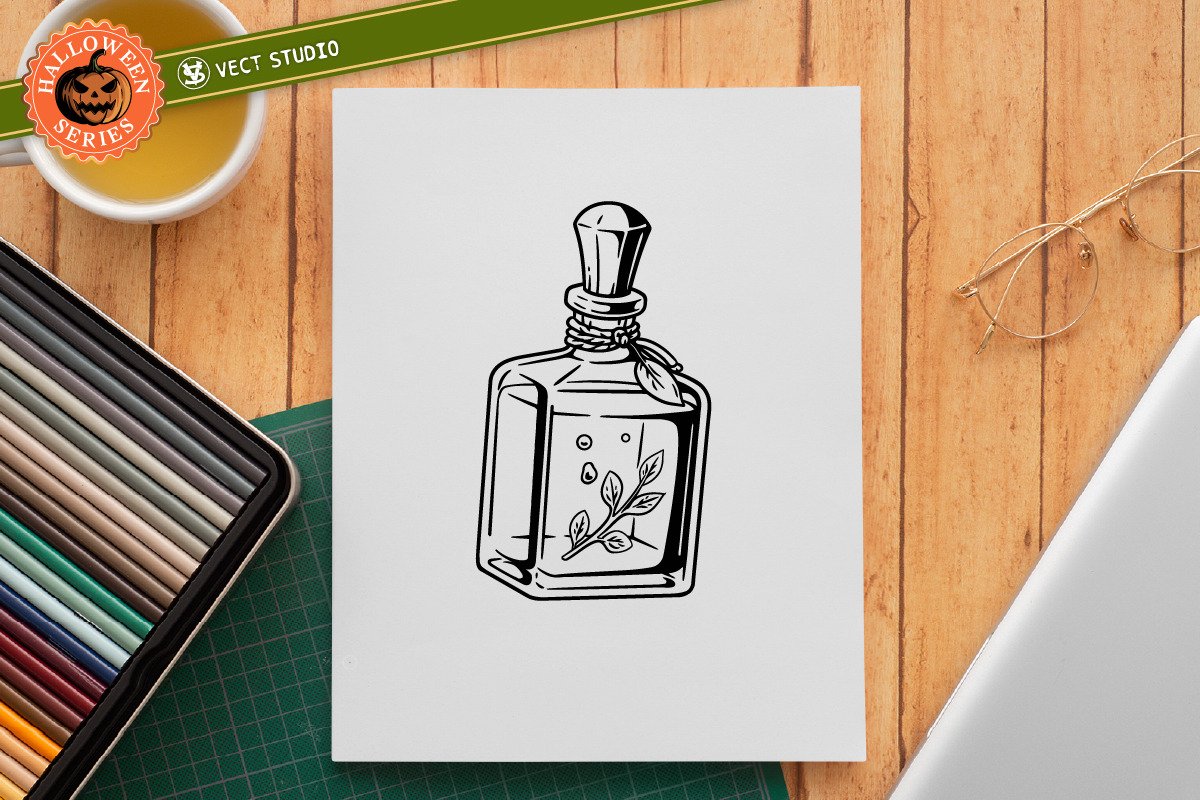 8 Potion Halloween Stamp Brushes, a Brush Add-On by vectstudio (Photo 5 of 9)