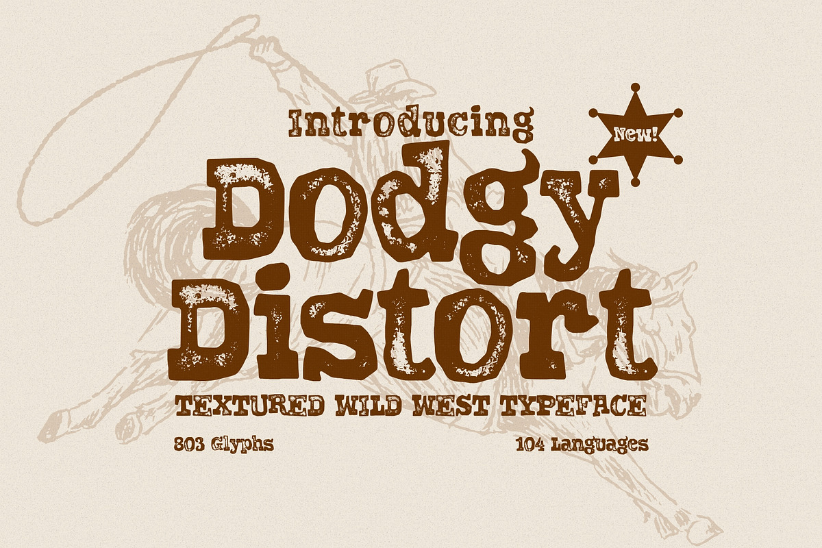 Dodgy Distort - Wild West Typeface, a Slab Serif Font by HipFonts (Photo 2 of 9)