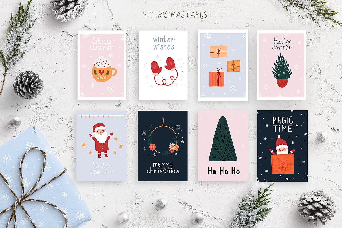 Merry Christmas - Graphic Collection, a Seasonal Illustration by roskque (Photo 7 of 9)