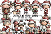 Whimsical Elf Clipart Bundle, an Illustration by DreamPrint404 (Thumbnail 1 of 5)