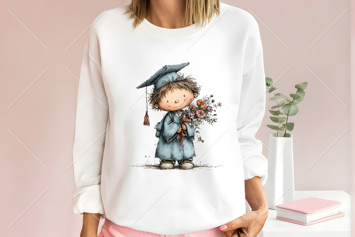 Whimsical Graduation Kids Clipart, a Seasonal Illustration by Canvas Craft (Photo 6 of 10)