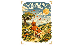 Woodland Mischief Fox Wall Art
