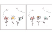 Doodle flowers & Floral frames set, a Graphic by InkySplash (Thumbnail 2 of 6)