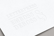 Letterpress Emboss & Deboss Mockup, a Product Mockup by Medialoot (Thumbnail 1 of 4)