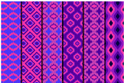 Purple ikat seamless patterns, a Pattern Graphic by SmartDesign (Thumbnail 3 of 3)