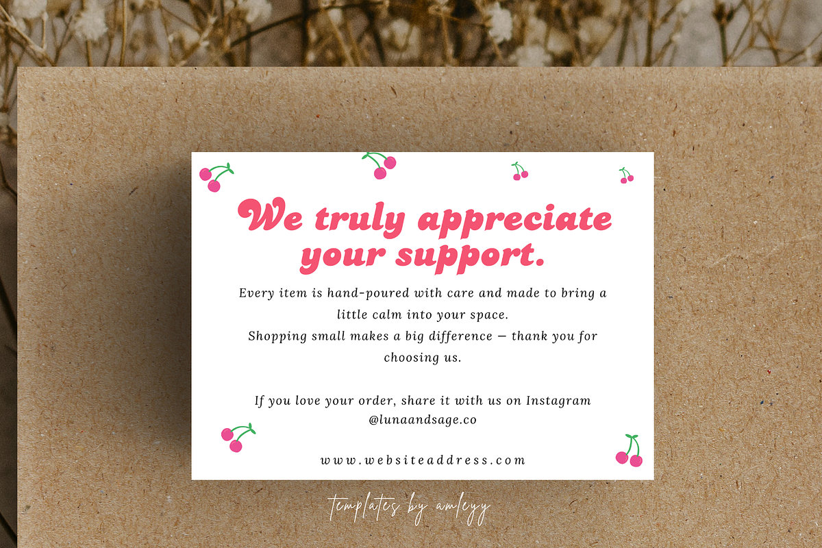 Cute Small Business Thank You Card preview 5