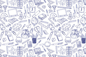 Back To School Seamless Pattern