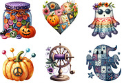 Groovy Halloween Sewing Clipart, an Illustration by Designking (Thumbnail 3 of 4)