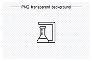 Flask and Test Tube Line Icons Set, an Outline Icon by Designfour (Thumbnail 5 of 7)