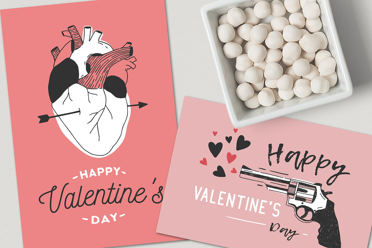 Happy Valentine's day cards set, a Decorative Illustration by Good Studio (Photo 10 of 10)