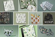 BUNDLE Mock Ups fabric textile, an Advertising Mockup by AnastasiyaOleynik (Thumbnail 4 of 11)