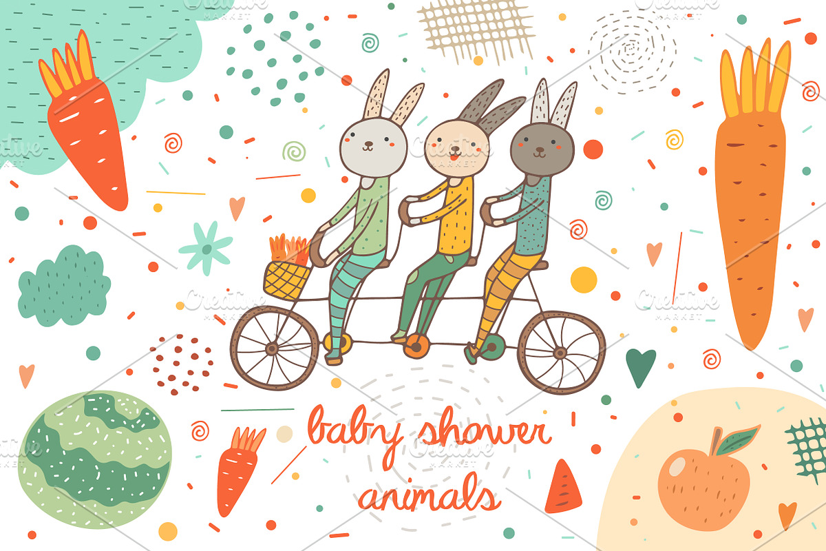 Baby shower animals, an Object Graphic by Veresk (Photo 1 of 13)